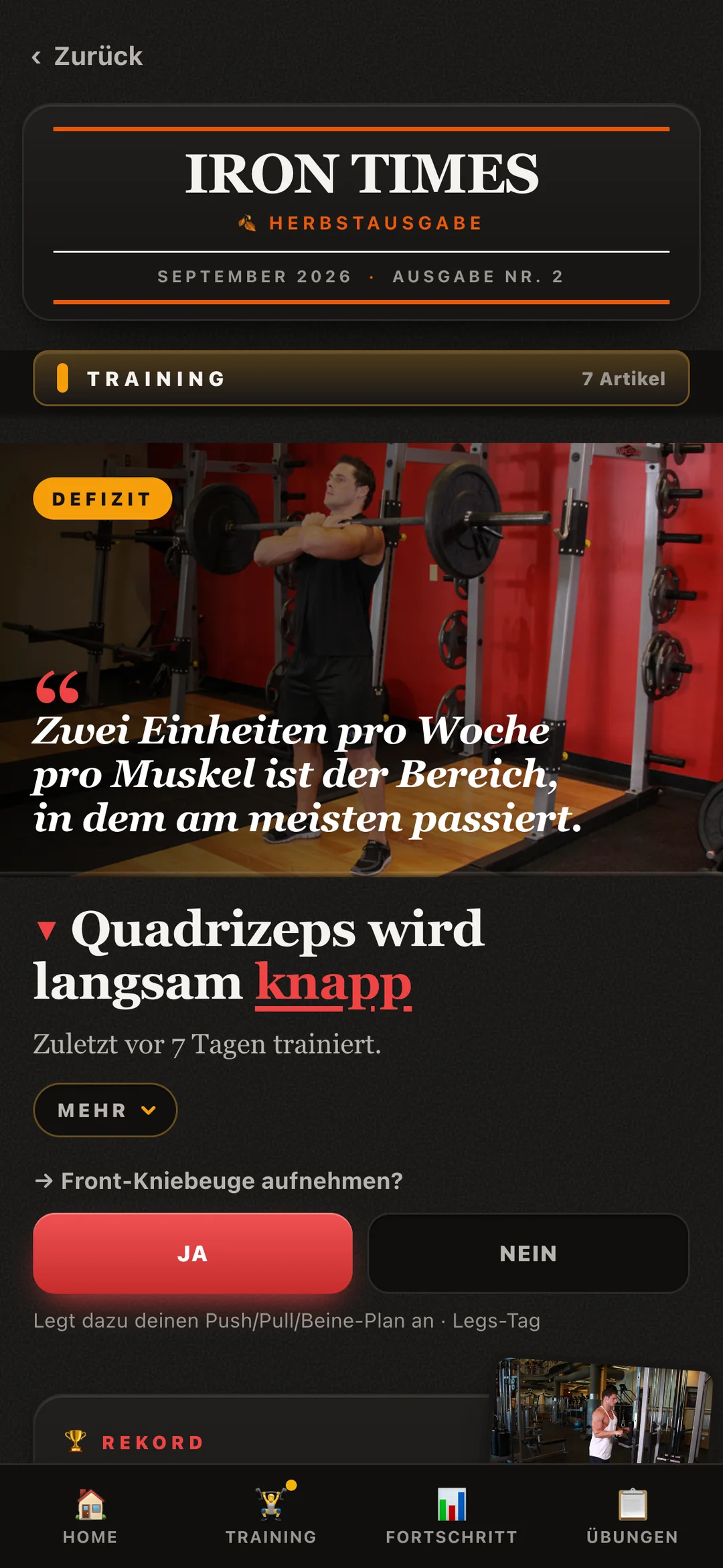 IRON TIMES, Herbstausgabe
